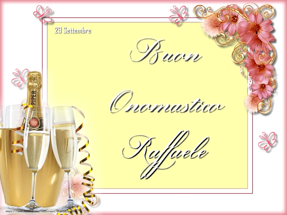 Buon Onomastico, Raffaele! 29 Settembre - Cartoline onomastico