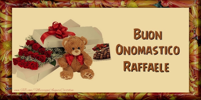 Buon Onomastico Raffaele - Cartoline onomastico con animali