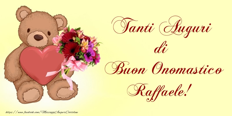 Tanti Auguri di Buon Onomastico Raffaele! - Cartoline onomastico con animali