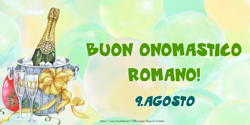 Buon Onomastico, Romano! 9.Agosto - Cartoline onomastico