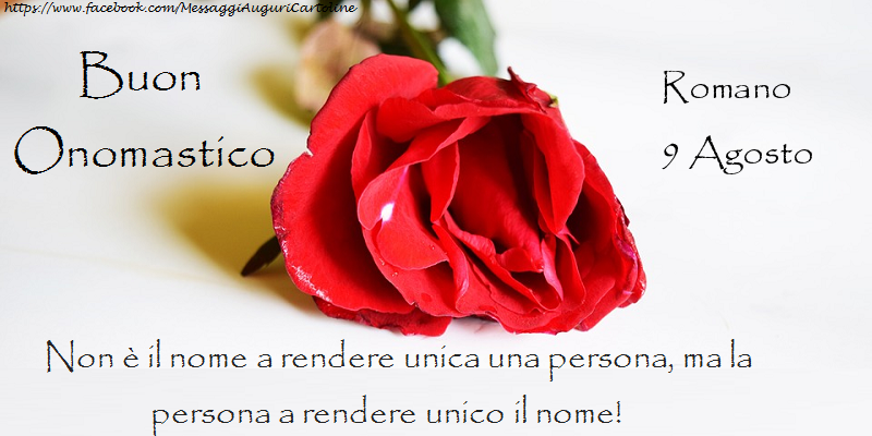 Buon Onomastico Romano! 9 Agosto - Cartoline onomastico