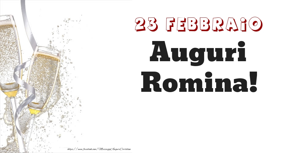  Auguri Romina! 23 Febbraio - Cartoline onomastico