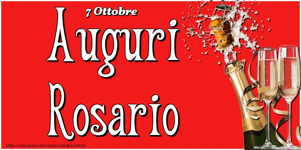 7 Ottobre - Auguri Rosario! - Cartoline onomastico