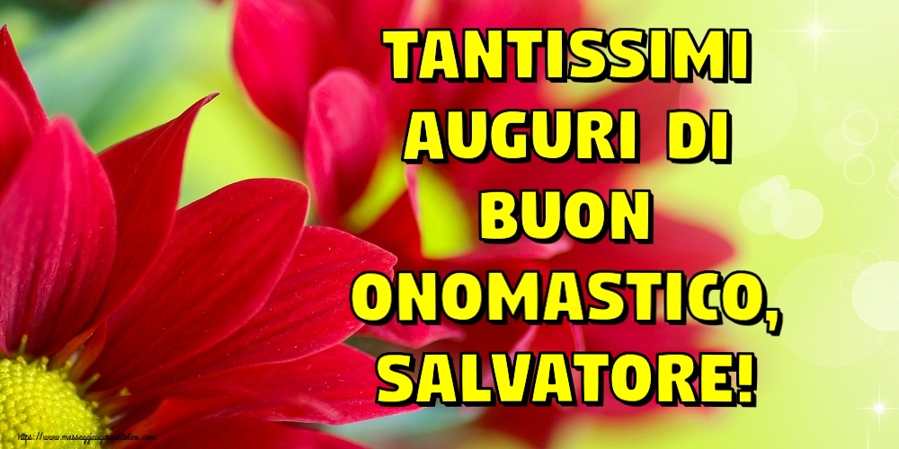 Tantissimi auguri di Buon Onomastico, Salvatore! - Cartoline onomastico