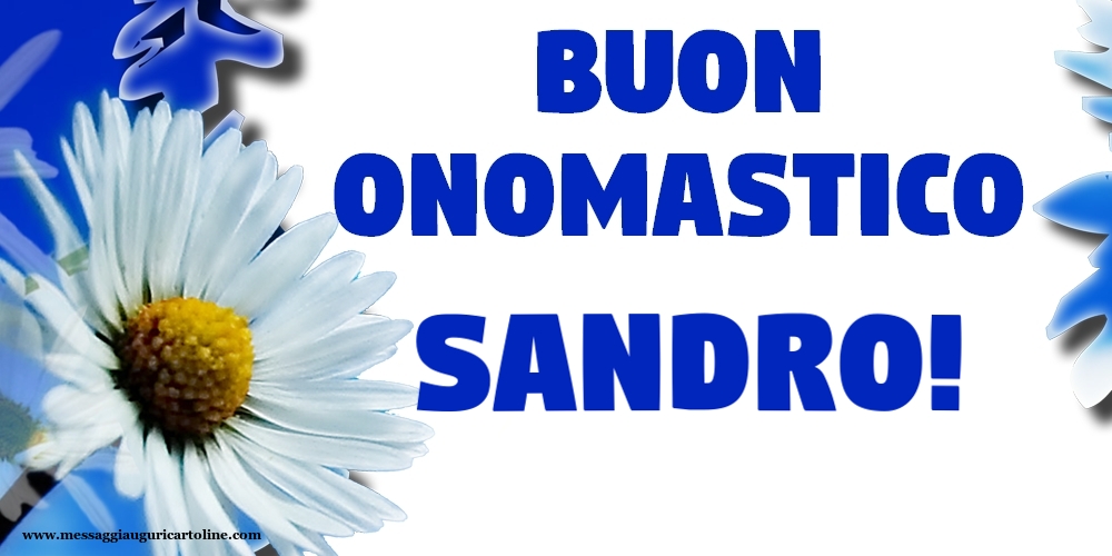 Buon Onomastico Sandro! - Cartoline onomastico