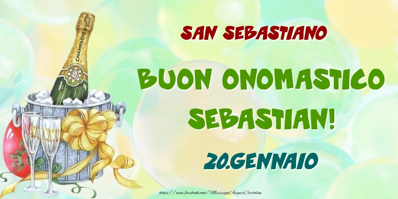 San Sebastiano Buon Onomastico, Sebastian! 20.Gennaio - Cartoline onomastico
