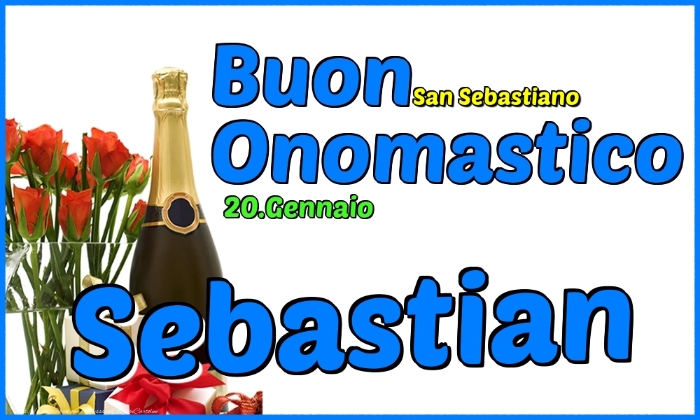 20.Gennaio - Buon Onomastico Sebastian! - Cartoline onomastico