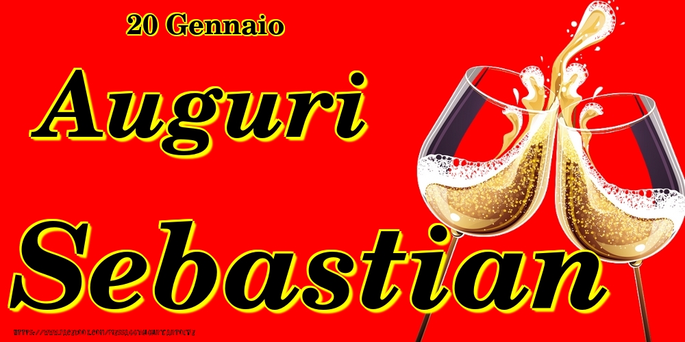 20 Gennaio - Auguri Sebastian! - Cartoline onomastico