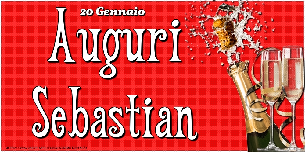 20 Gennaio - Auguri Sebastian! - Cartoline onomastico