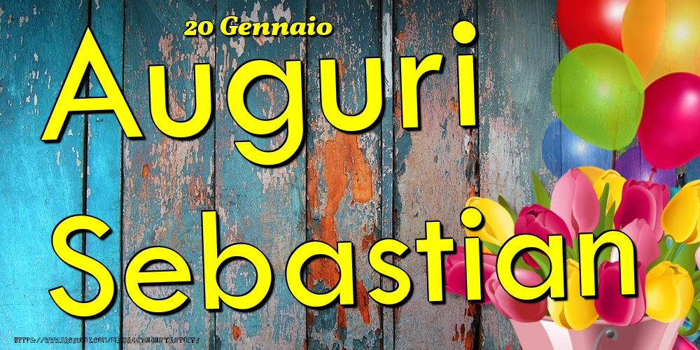 20 Gennaio - Auguri Sebastian! - Cartoline onomastico
