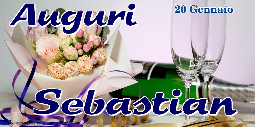 20 Gennaio - Auguri Sebastian! - Cartoline onomastico
