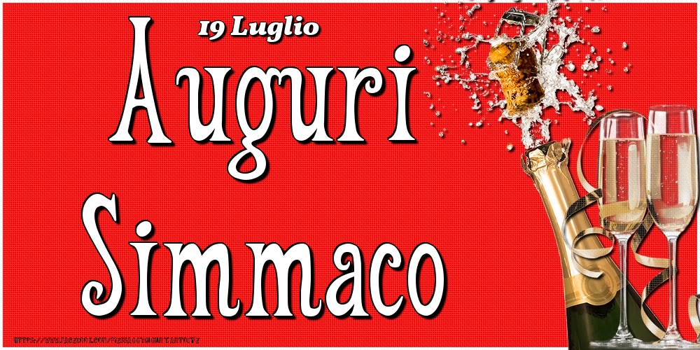 19 Luglio - Auguri Simmaco! - Cartoline onomastico
