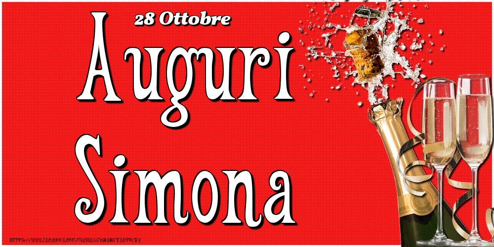 28 Ottobre - Auguri Simona! - Cartoline onomastico