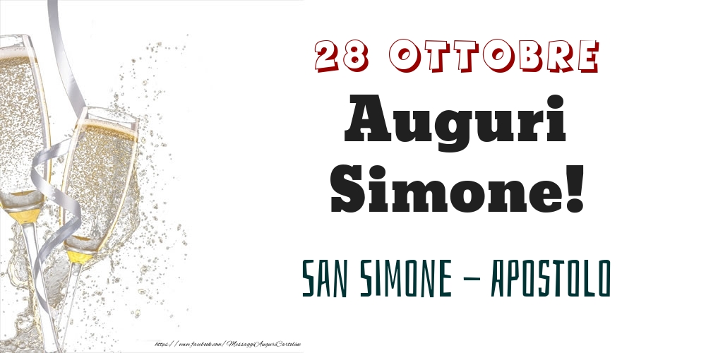 San Simone - Apostolo Auguri Simone! 28 Ottobre - Cartoline onomastico