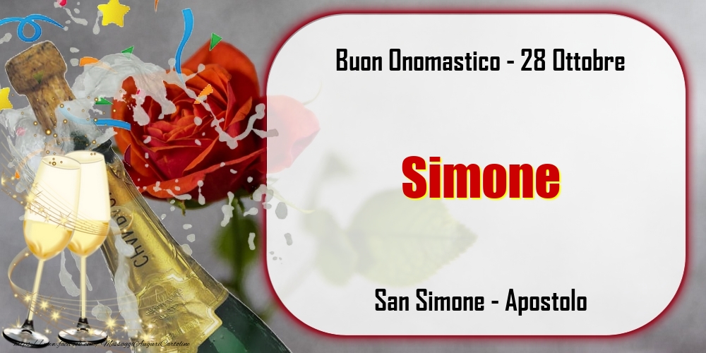 San Simone - Apostolo Buon Onomastico, Simone! 28 Ottobre - Cartoline onomastico