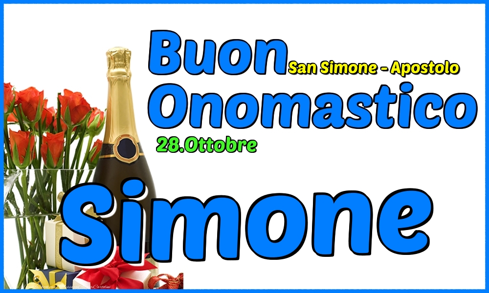 28.Ottobre - Buon Onomastico Simone! - Cartoline onomastico