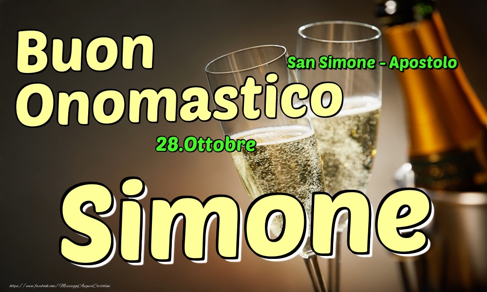 28.Ottobre - Buon Onomastico Simone! - Cartoline onomastico