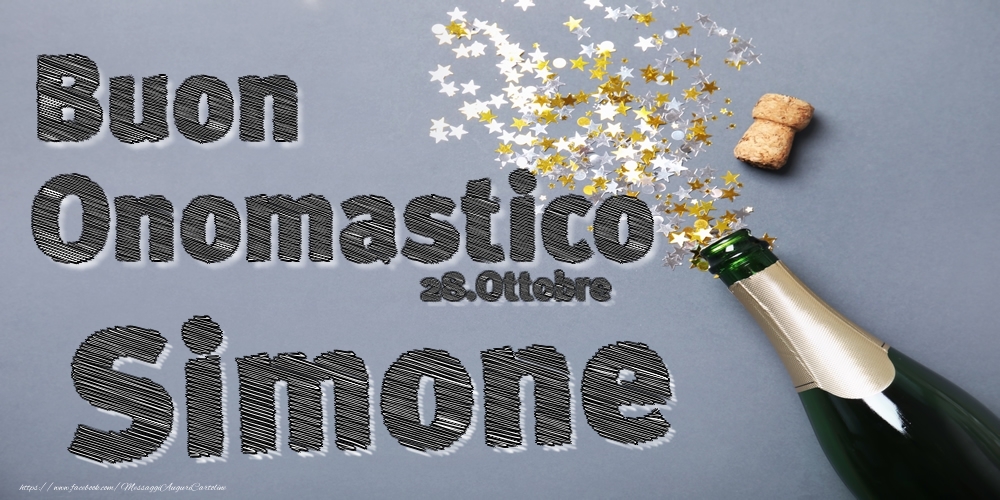 28.Ottobre - Buon Onomastico Simone! - Cartoline onomastico