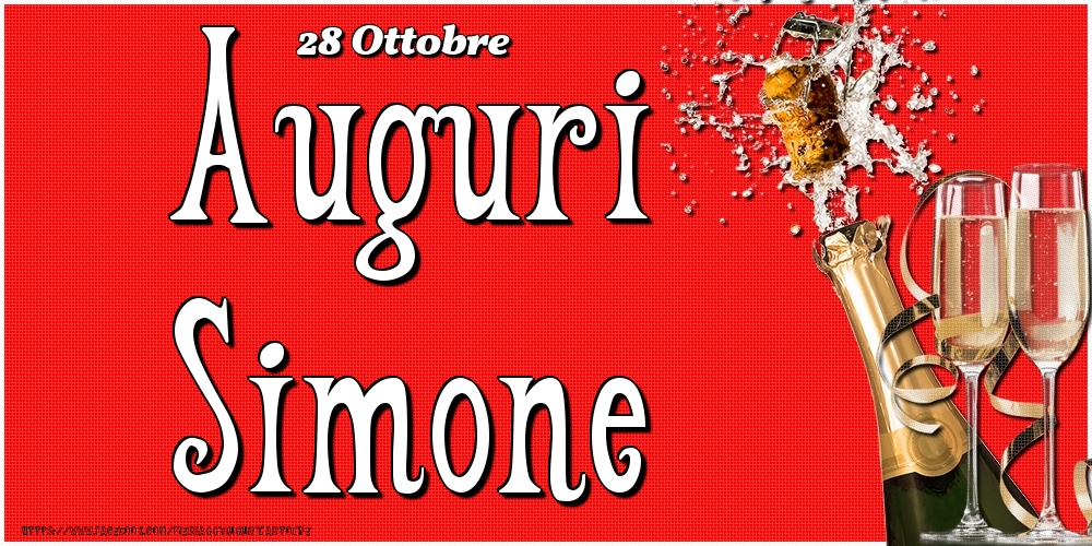 28 Ottobre - Auguri Simone! - Cartoline onomastico