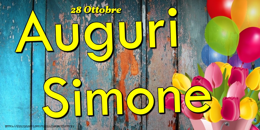28 Ottobre - Auguri Simone! - Cartoline onomastico
