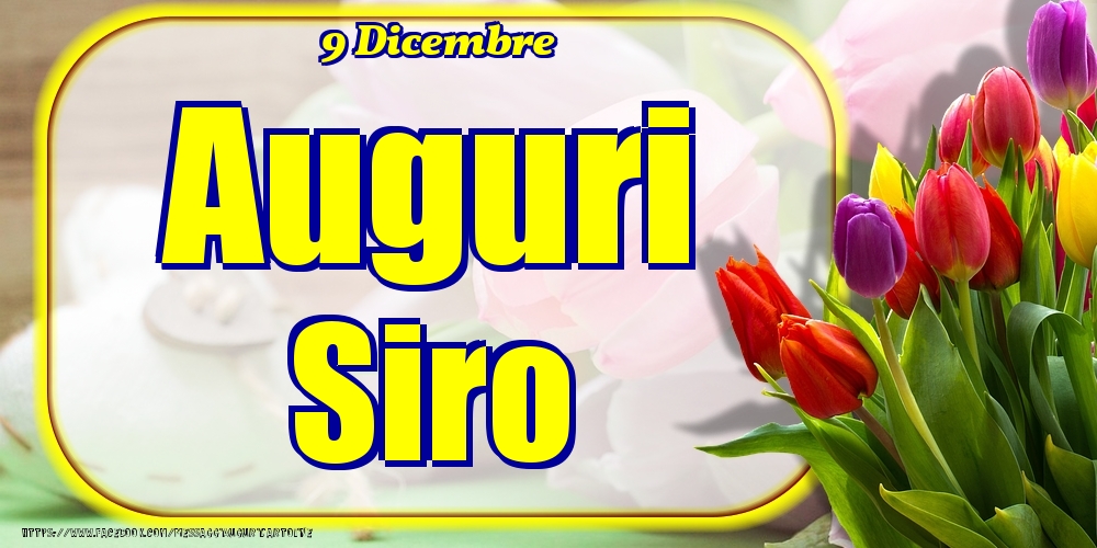 9 Dicembre - Auguri Siro! - Cartoline onomastico