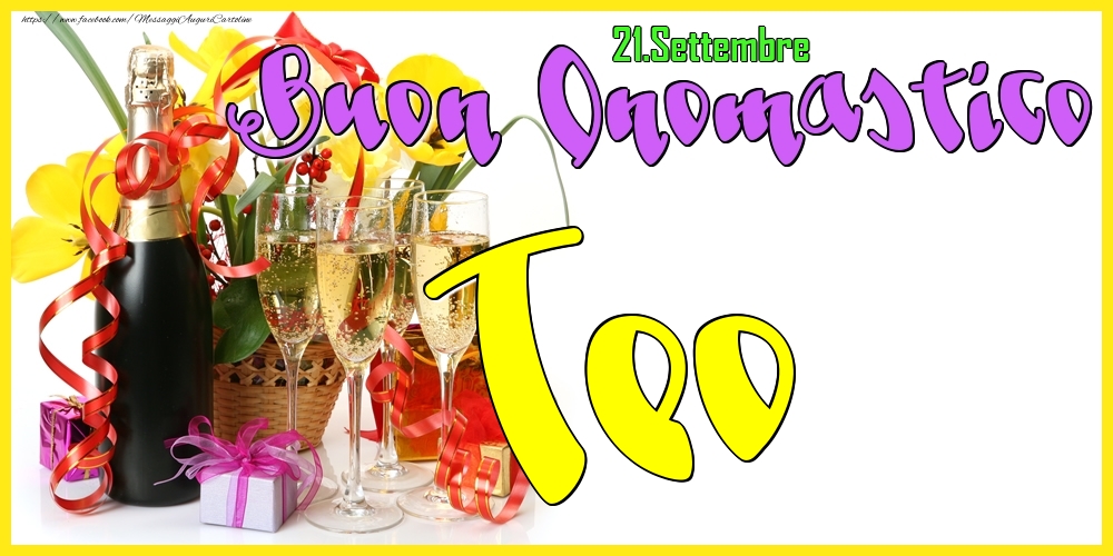 21.Settembre - Buon Onomastico Teo! - Cartoline onomastico