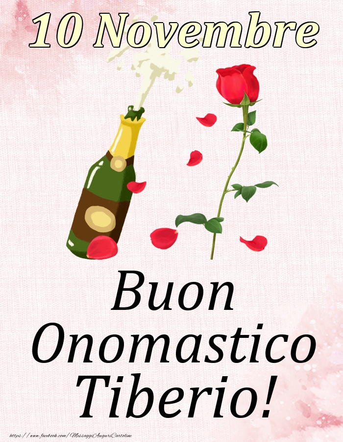 Buon Onomastico Tiberio! - 10 Novembre - Cartoline onomastico