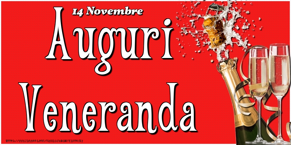 14 Novembre - Auguri Veneranda! - Cartoline onomastico