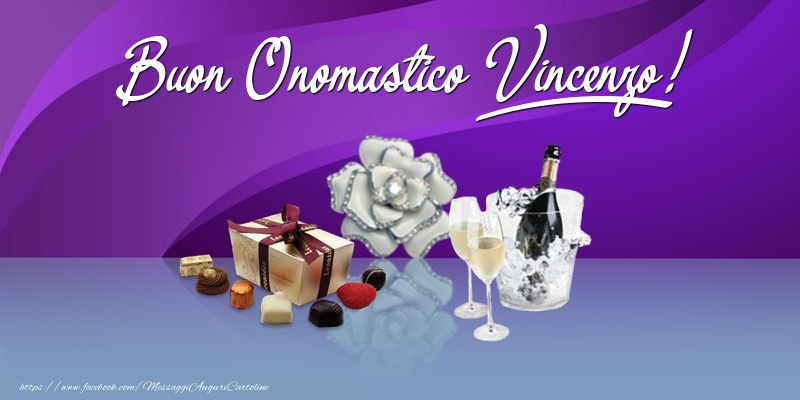 Buon Onomastico Vincenzo! - Cartoline onomastico con regalo