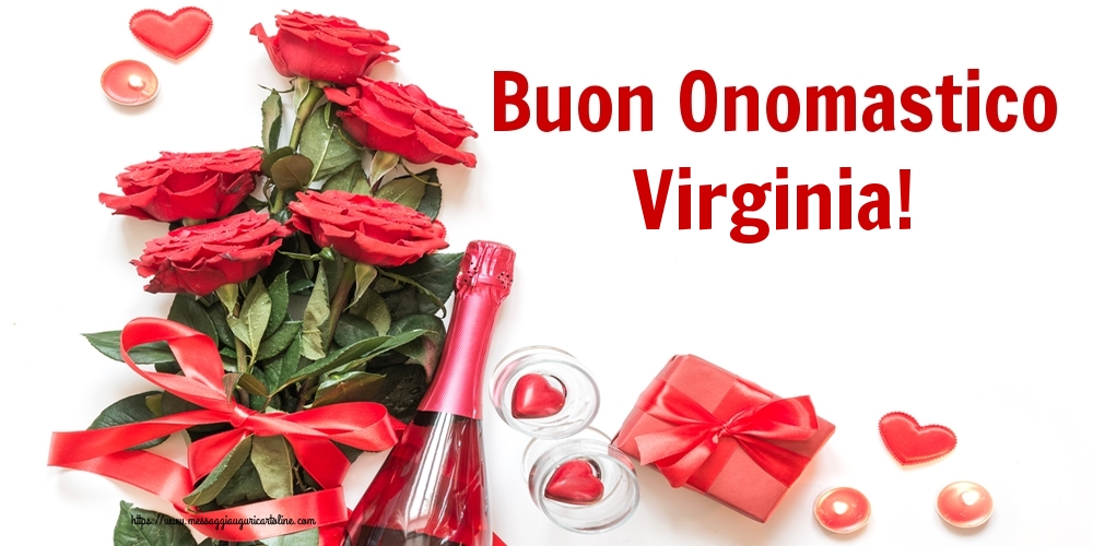 Buon Onomastico Virginia! - Cartoline onomastico con fiori