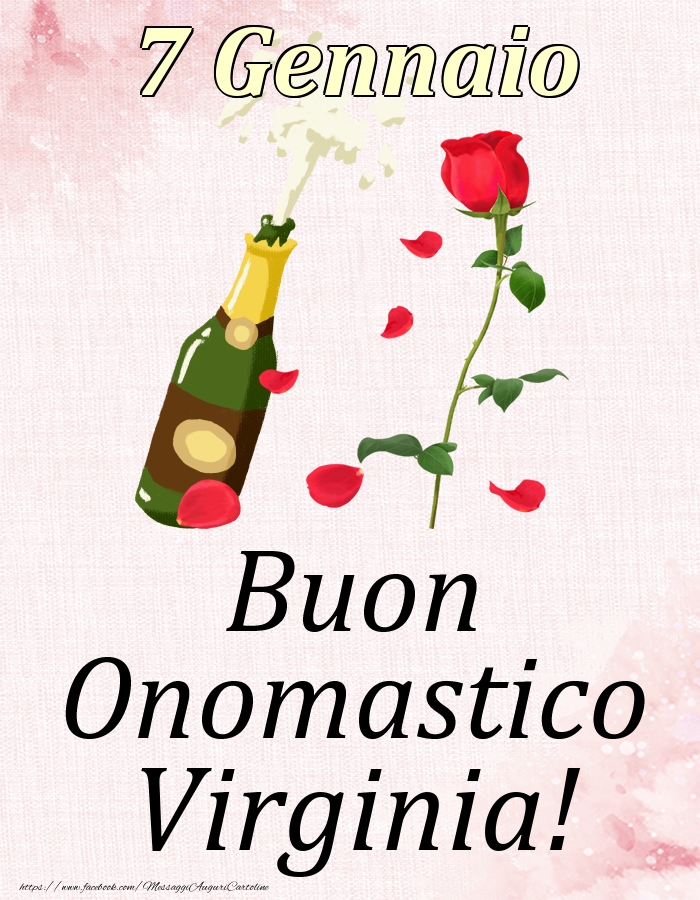 Buon Onomastico Virginia! - 7 Gennaio - Cartoline onomastico