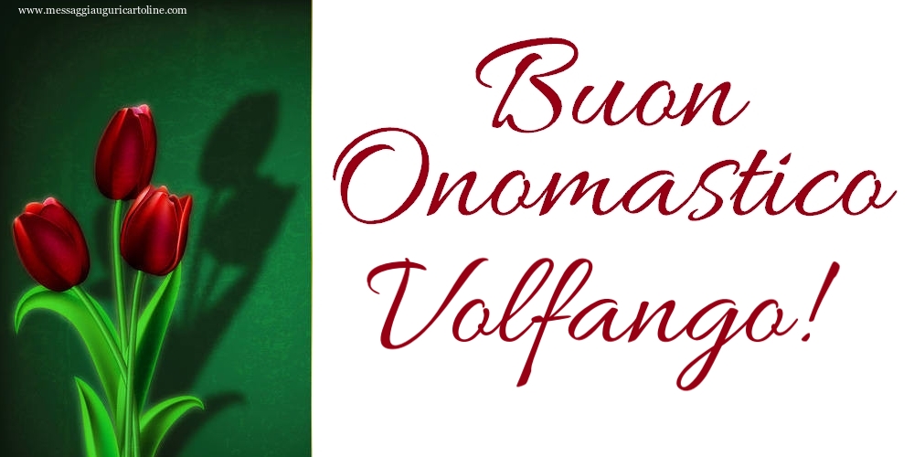 Buon Onomastico Volfango! - Cartoline onomastico