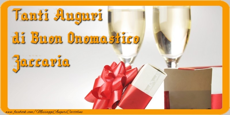 Tanti Auguri di Buon Onomastico Zaccaria - Cartoline onomastico con regalo